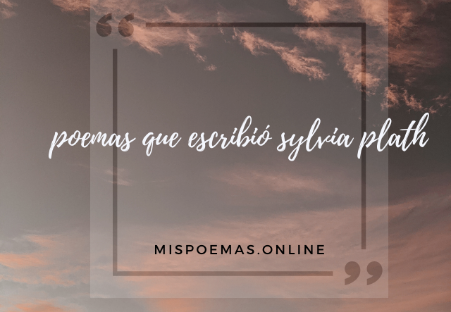 poemas que escribió sylvia plath